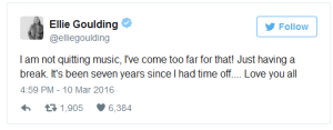 Ellie goulding post